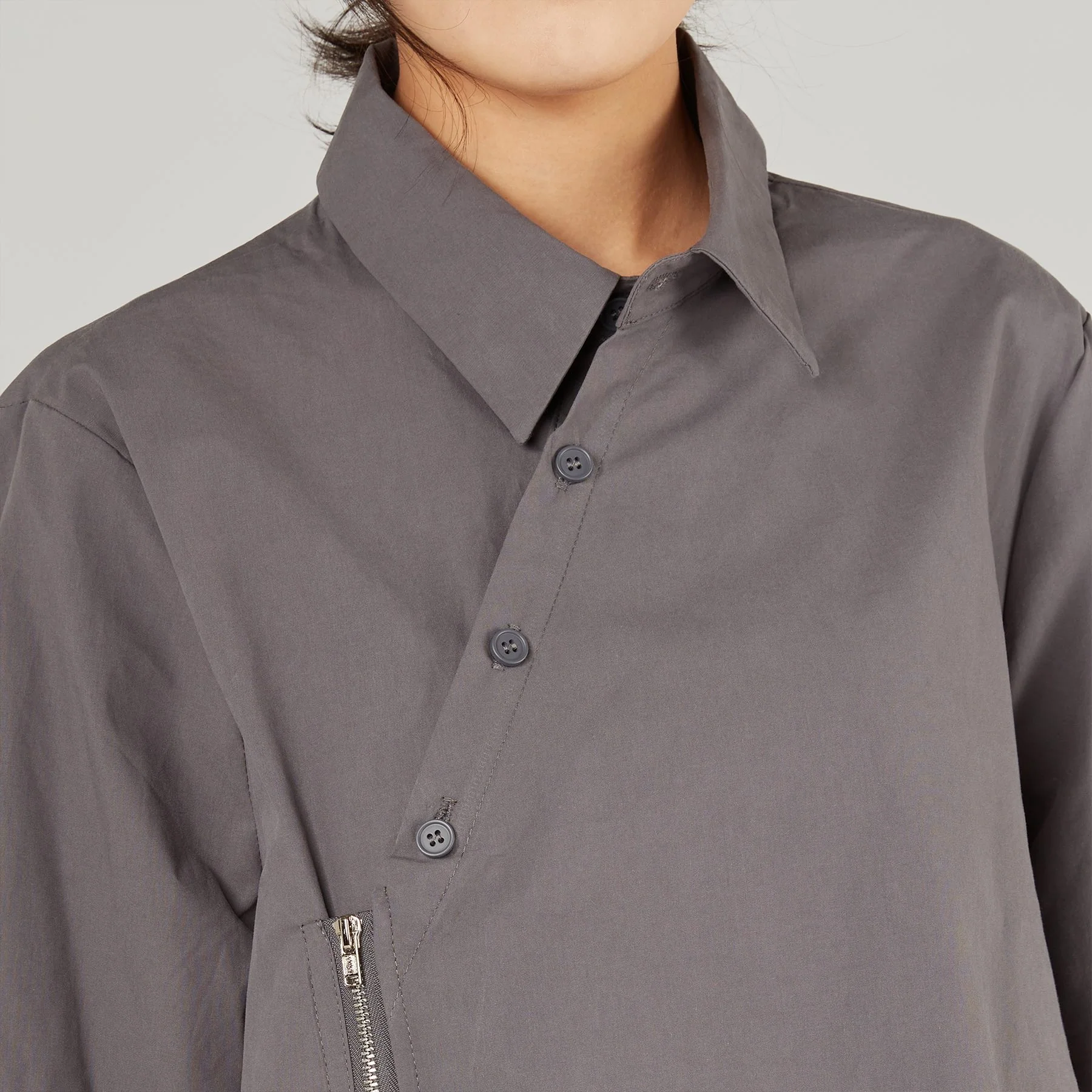 ASYMMETRIC SHIRT WITH ZIP - Image 10