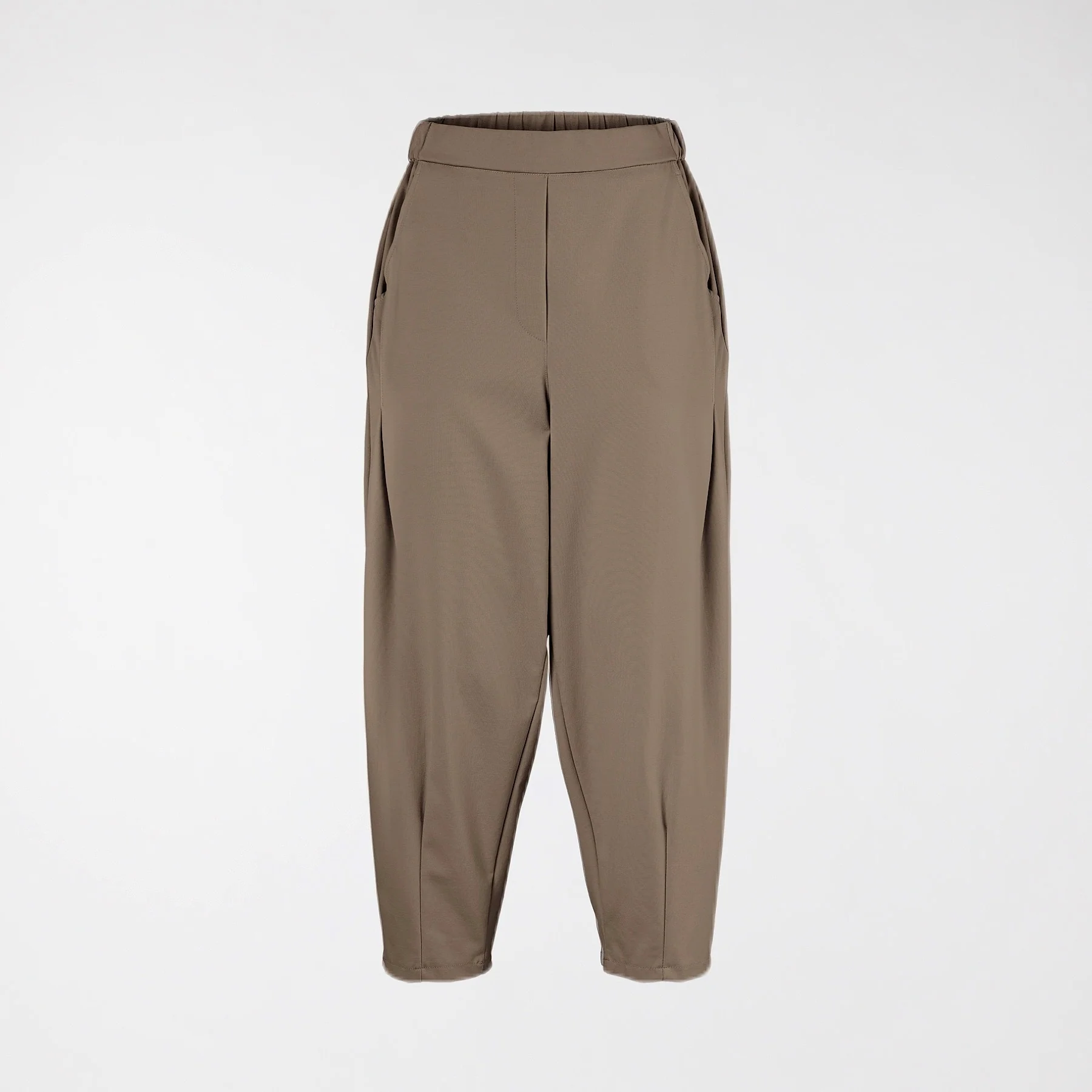 CARROT FIT TROUSERS IN MILAN STITCH FABRIC - Image 8