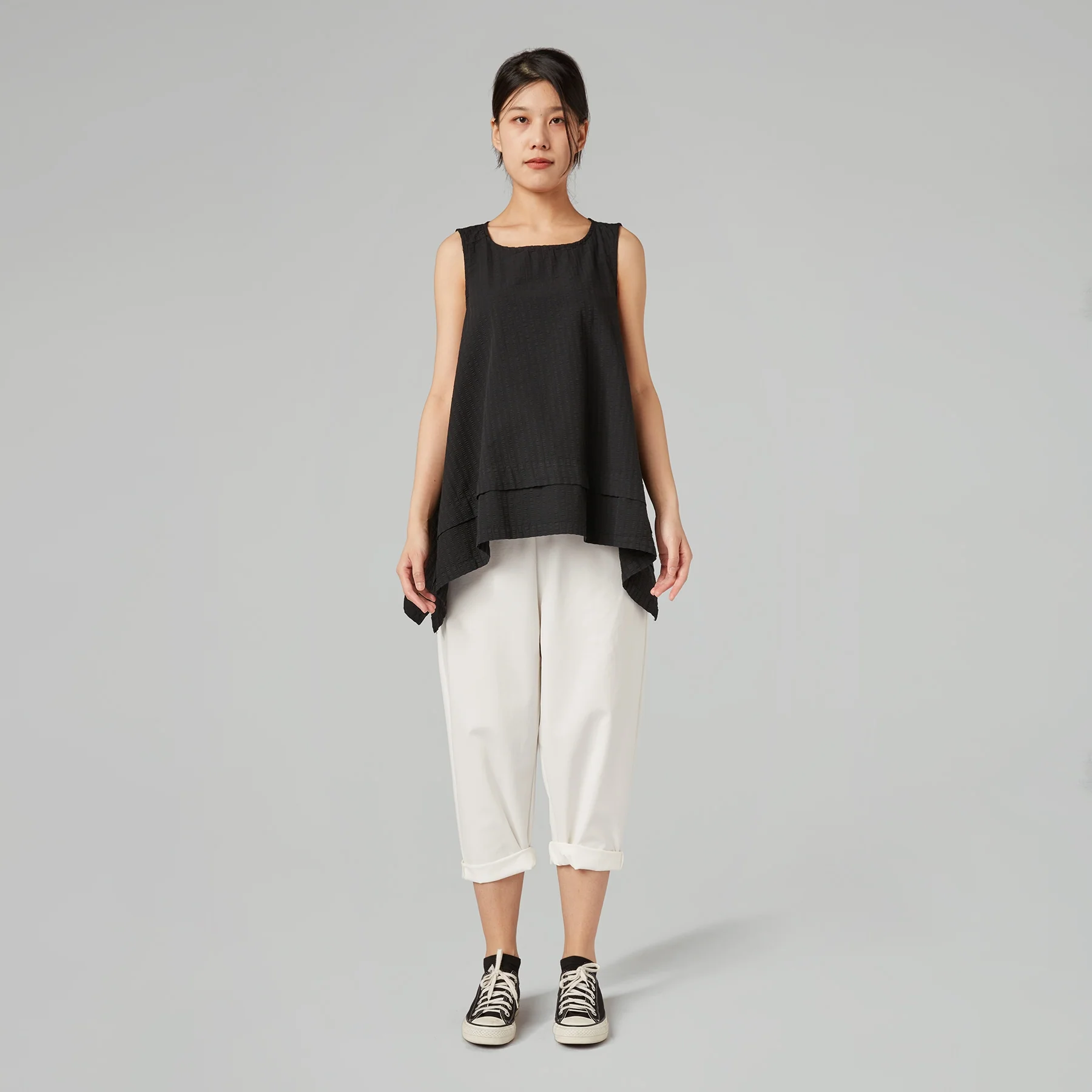 BAGGY PANTS IN PUNTO MILANO FABRIC - Image 11