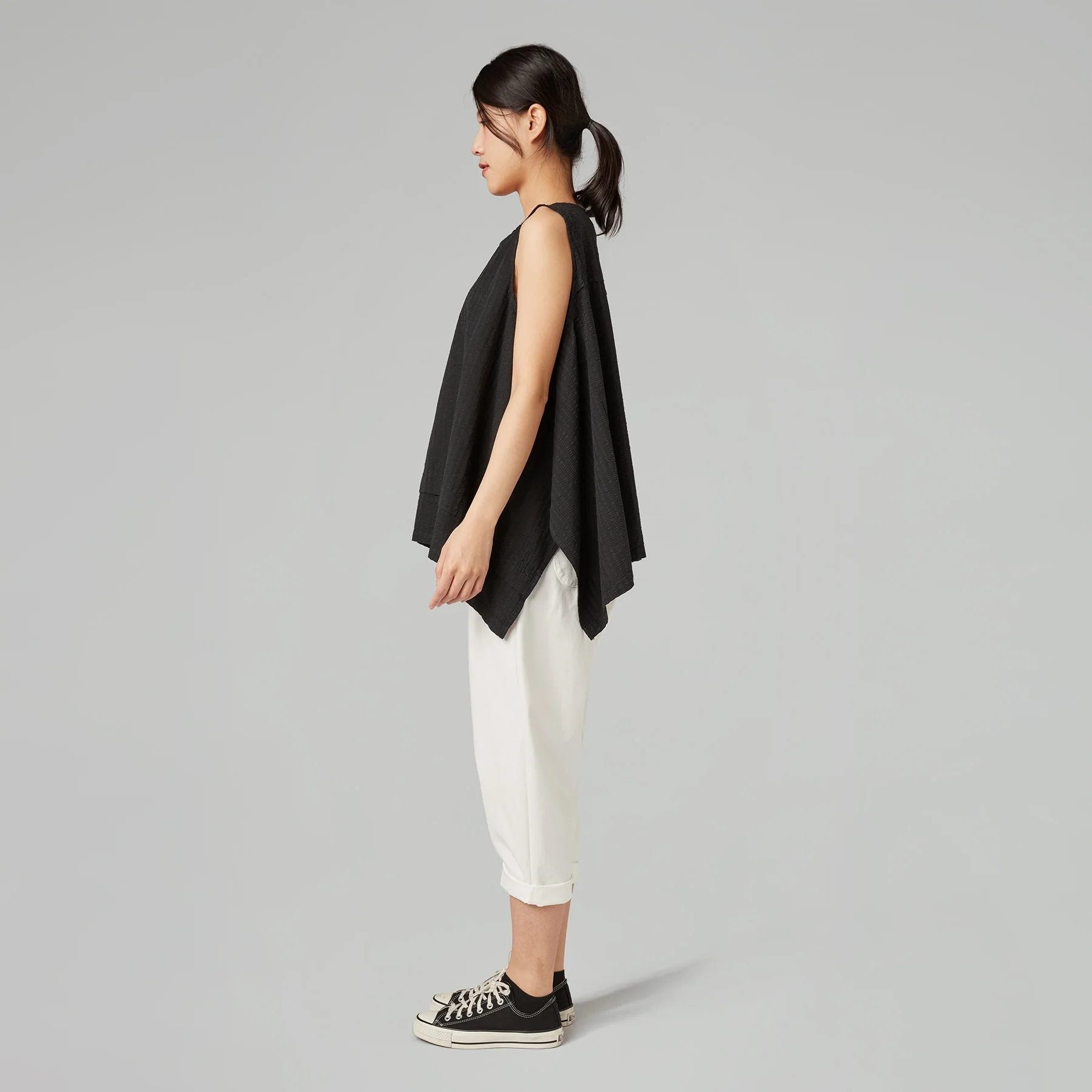 BAGGY PANTS IN PUNTO MILANO FABRIC - Image 12
