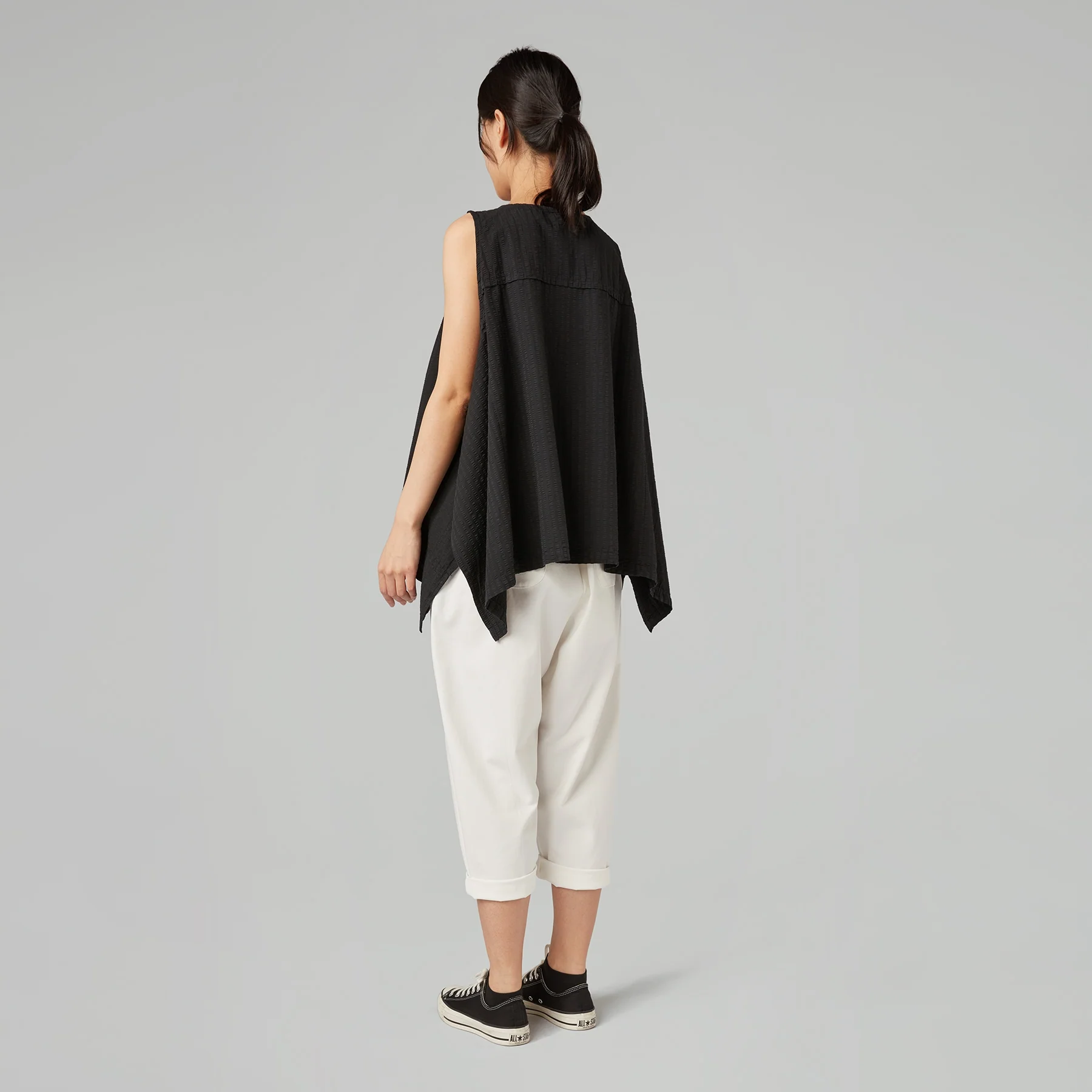 BAGGY PANTS IN PUNTO MILANO FABRIC - Image 13