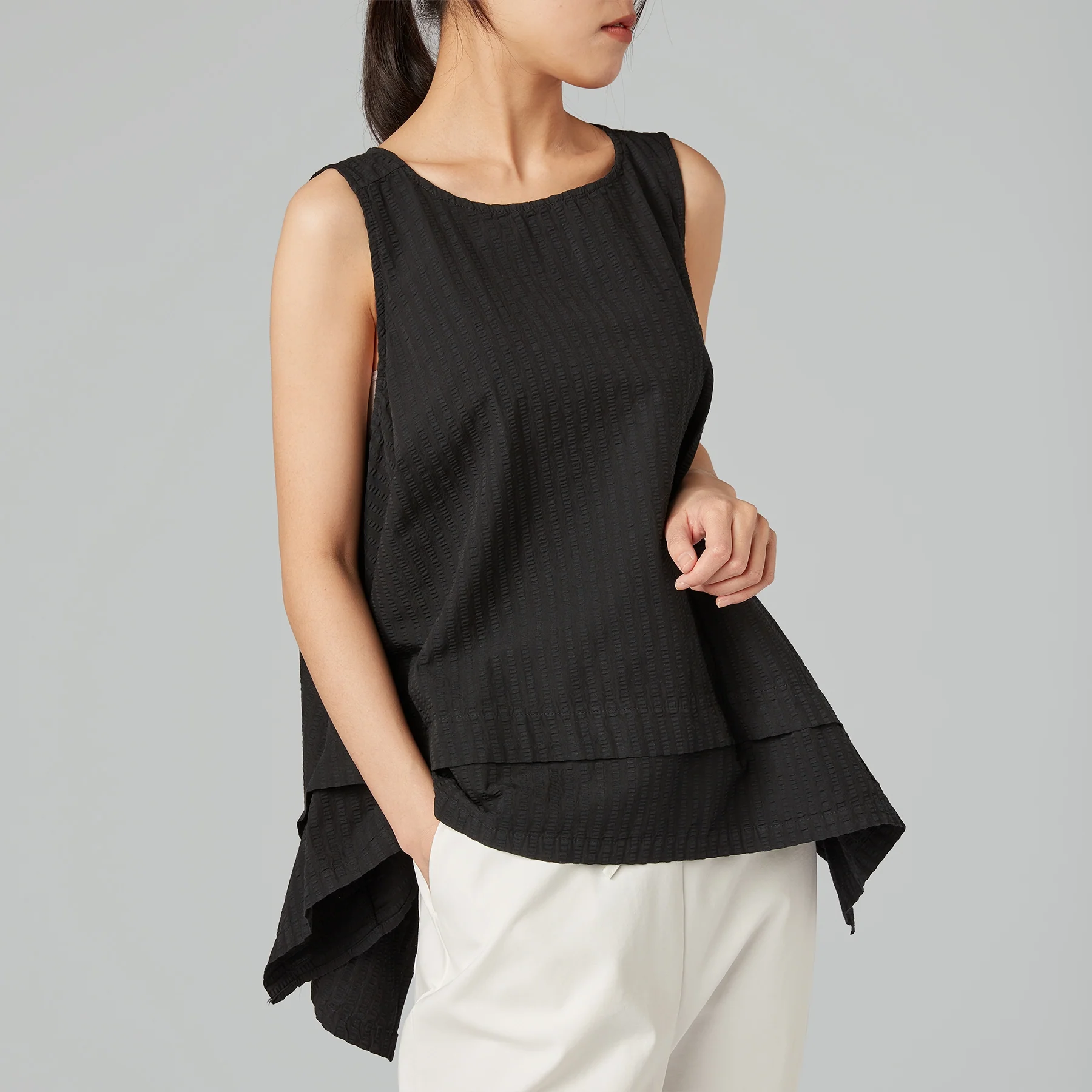 BAGGY PANTS IN PUNTO MILANO FABRIC - Image 14