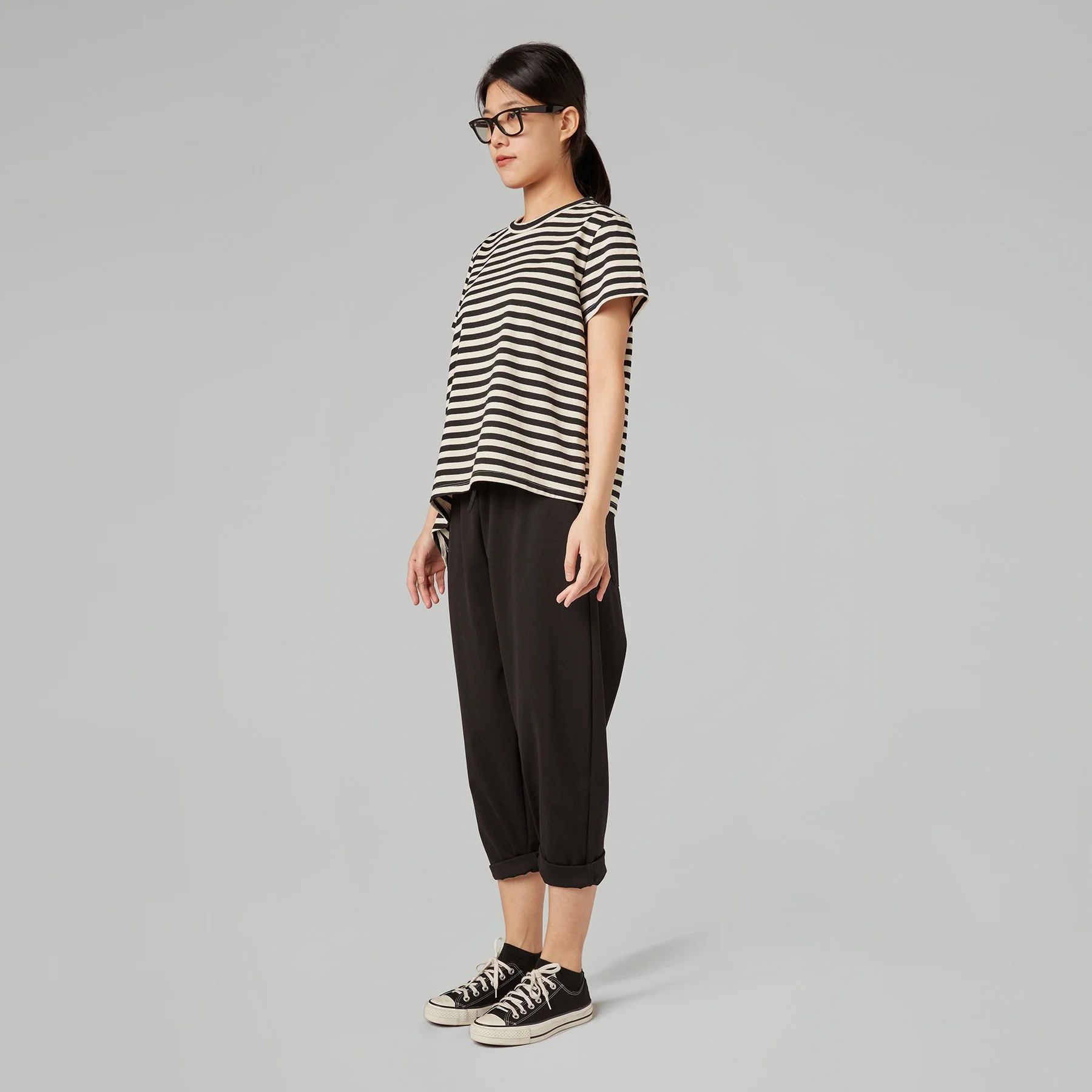 BAGGY PANTS IN PUNTO MILANO FABRIC - Image 3