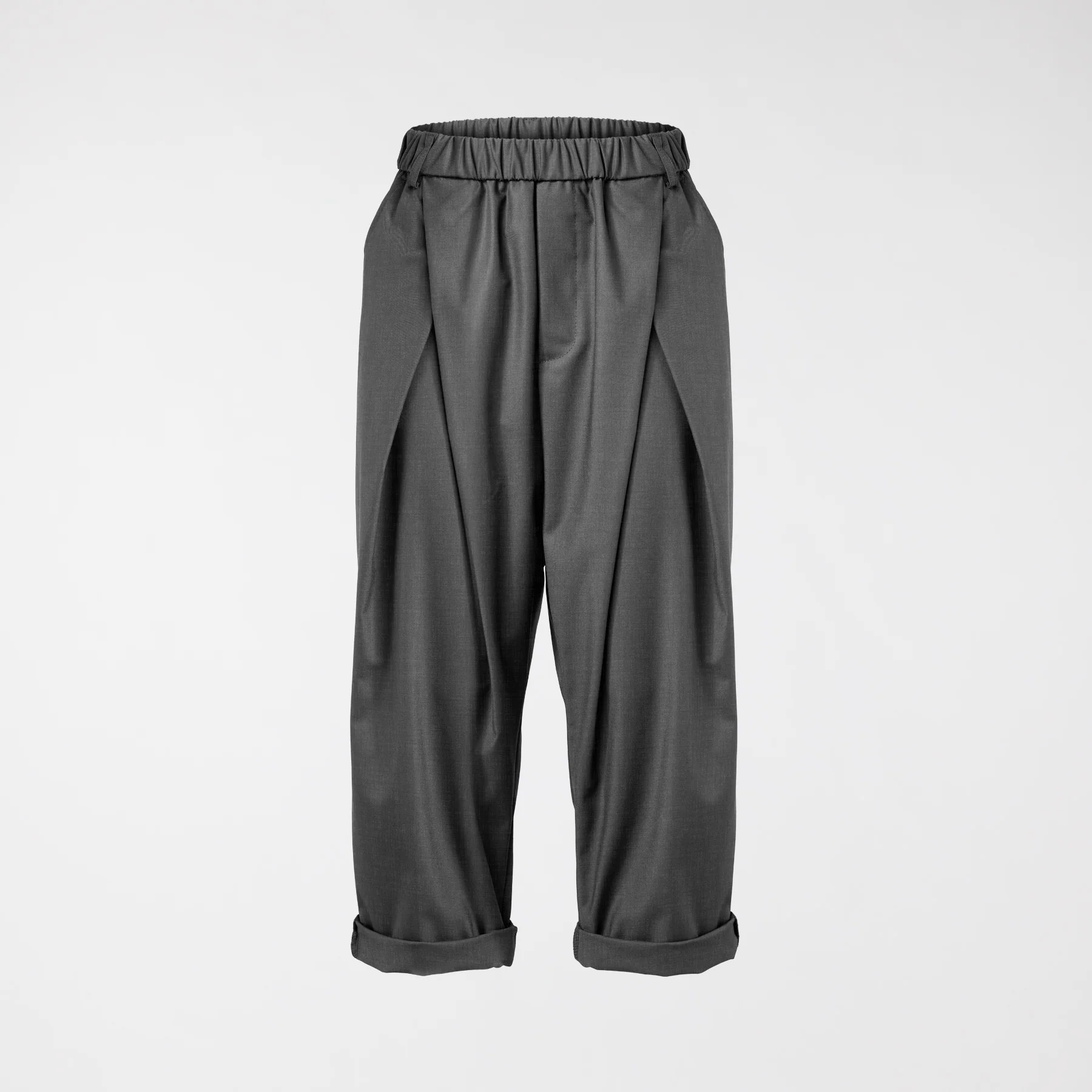 BARREL TROUSERS WITH CROSSED PLEATS - Image 7