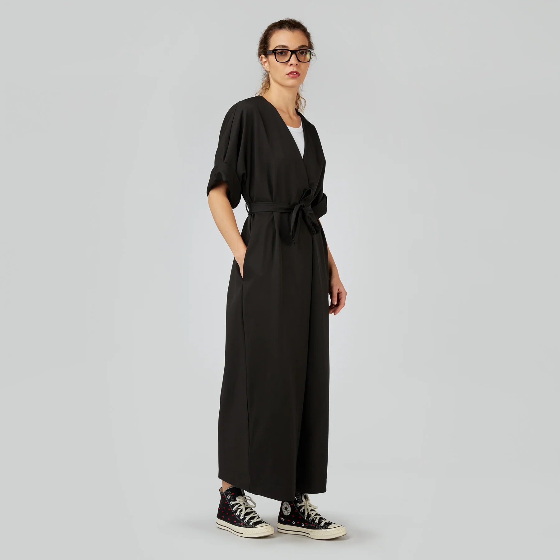 PALAZZO JUMPSUIT WITH BELT - Image 10