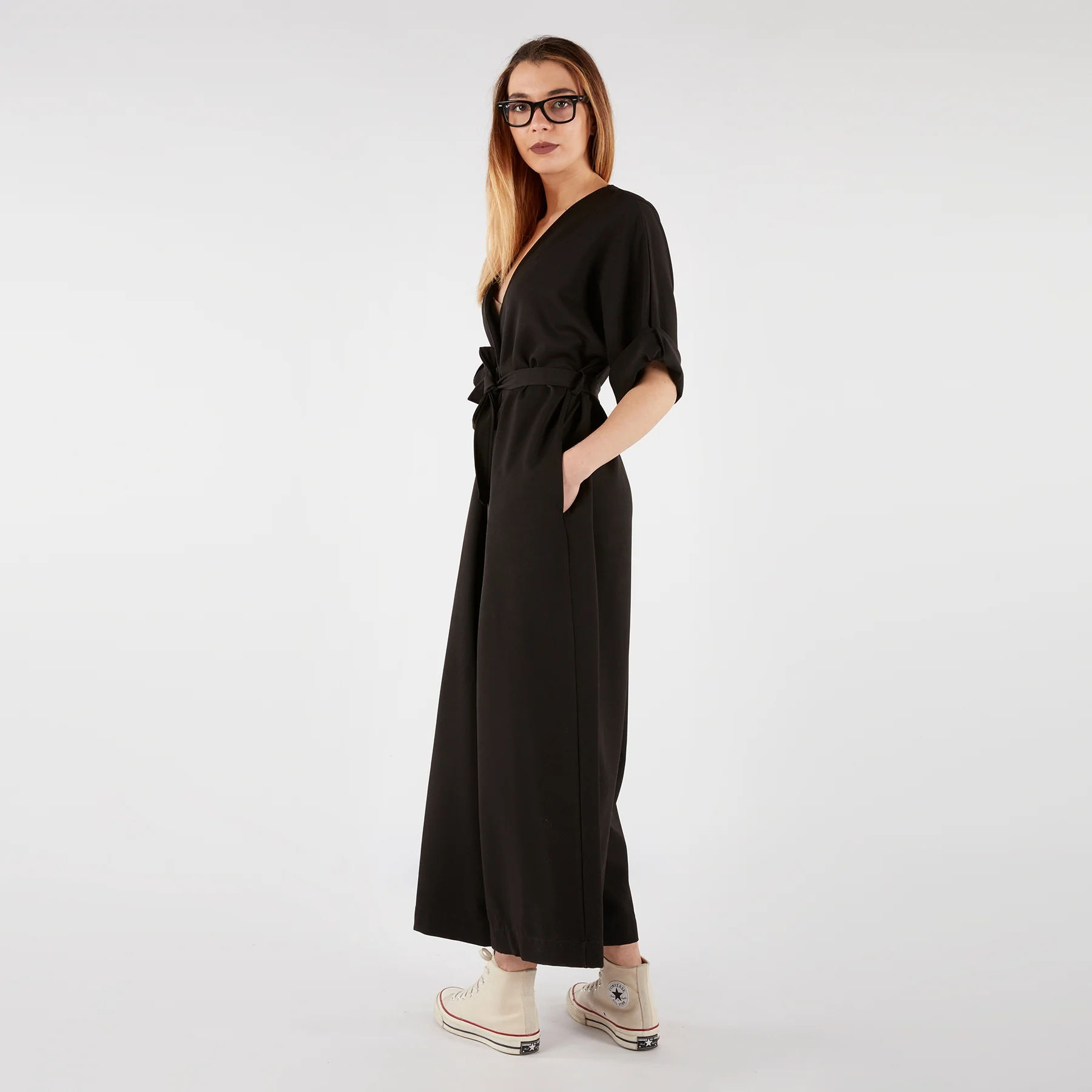 PALAZZO JUMPSUIT WITH BELT - Image 5