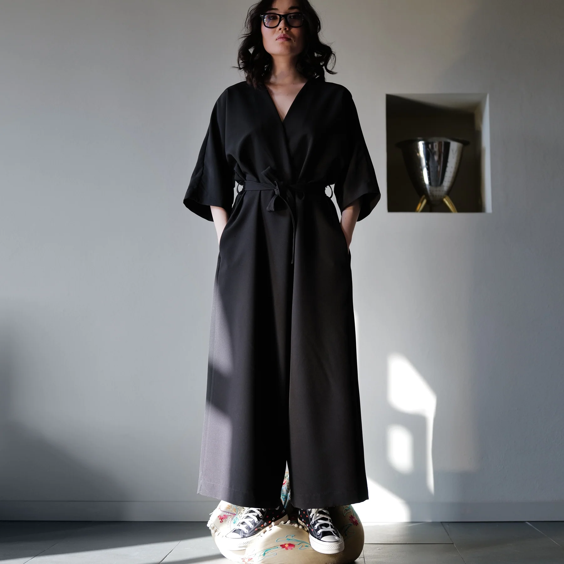 PALAZZO JUMPSUIT WITH BELT - Image 7