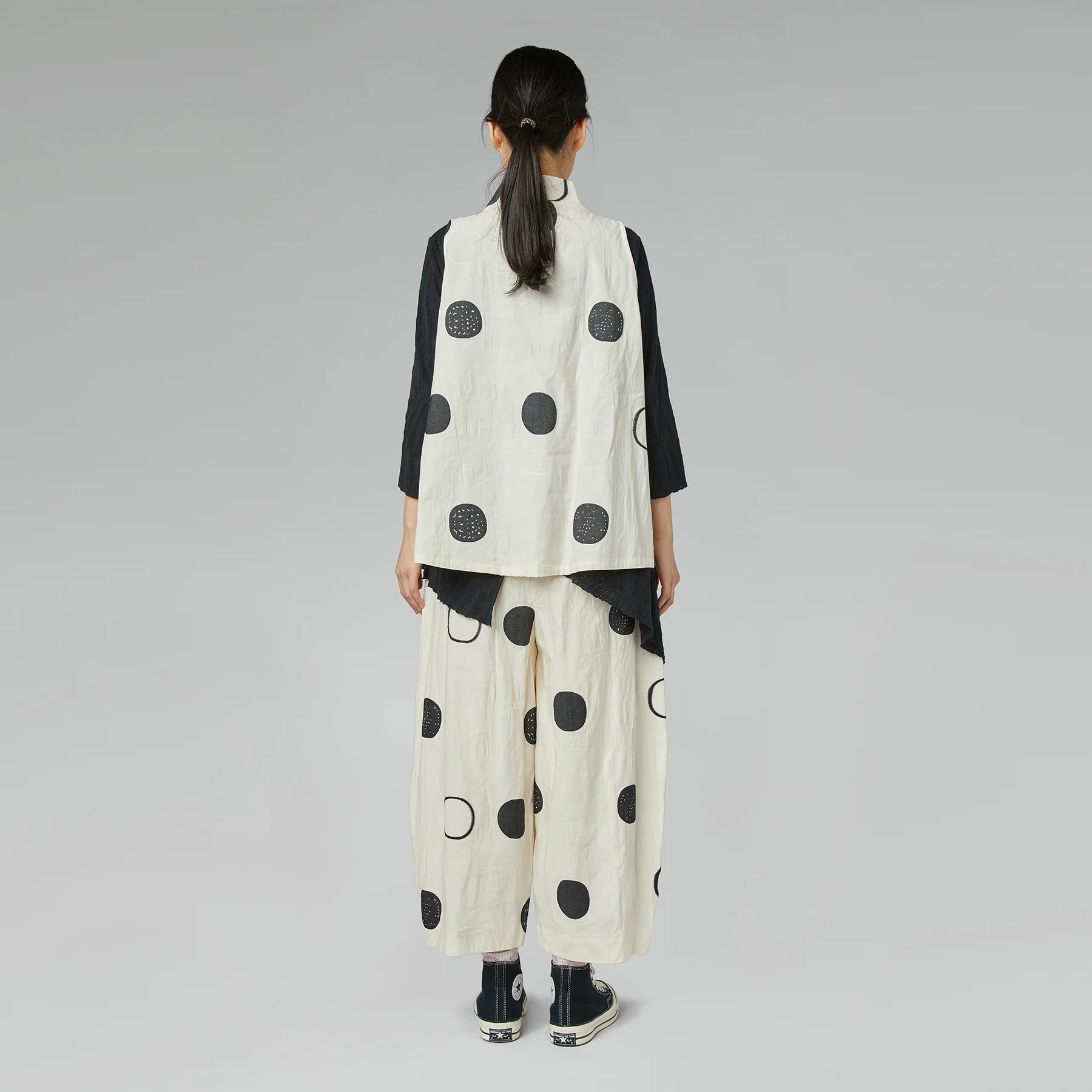 POLKA DOT TOP WITH CUP COLLAR CREAM - Image 4
