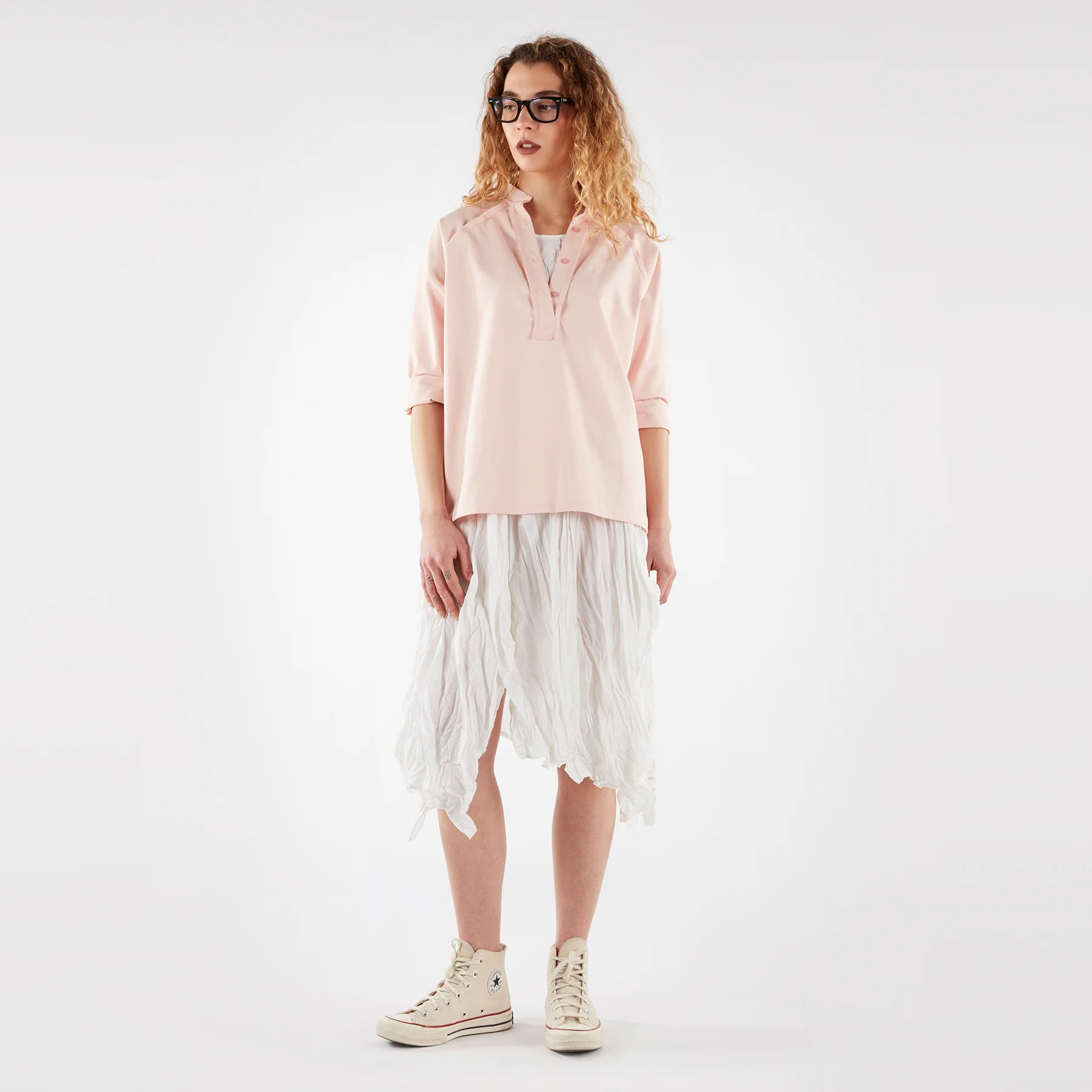 PUNTO MILANO FABRIC T-SHIRT WITH POLO NECK - Image 10