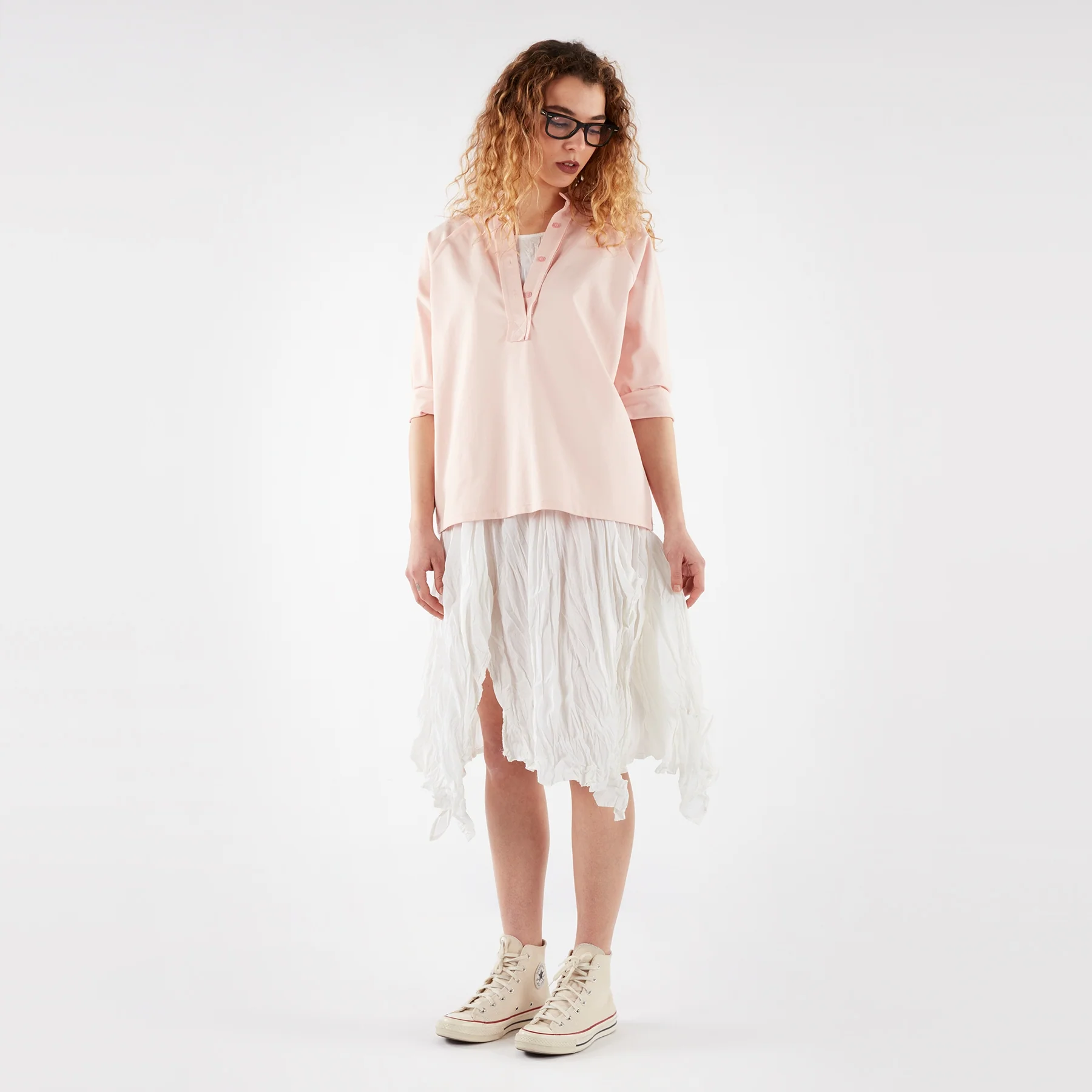 PUNTO MILANO FABRIC T-SHIRT WITH POLO NECK - Image 11