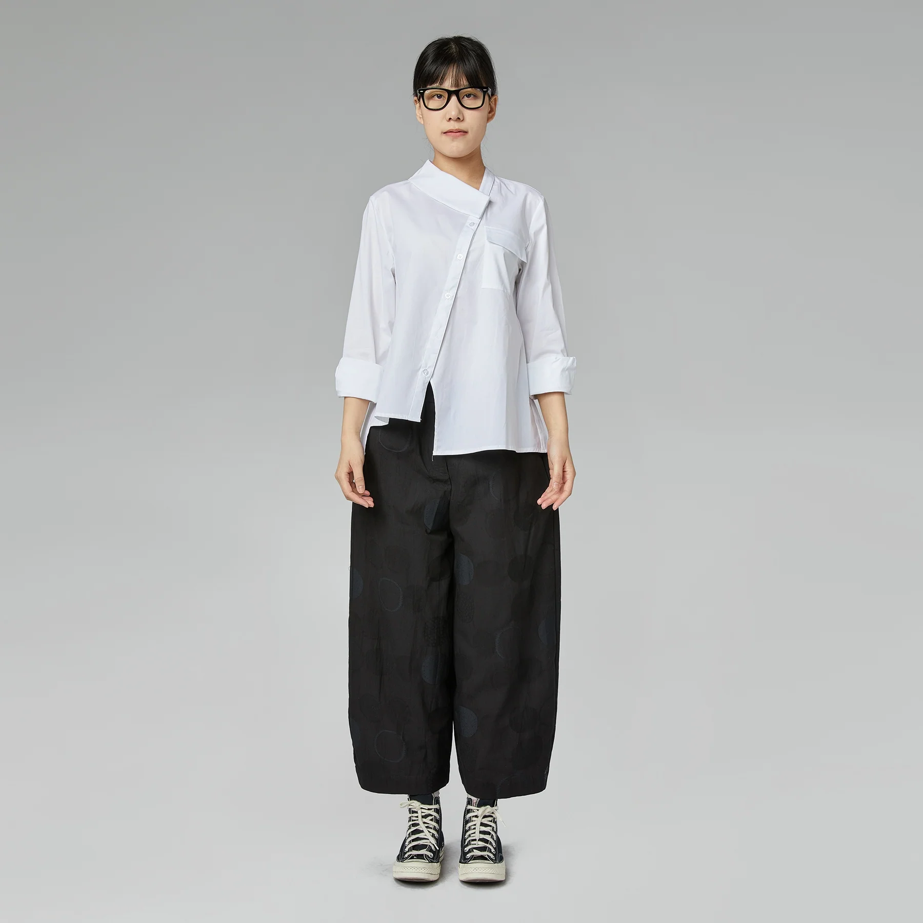 SHIRT WITH HALF COLLAR BEIGE - Image 4