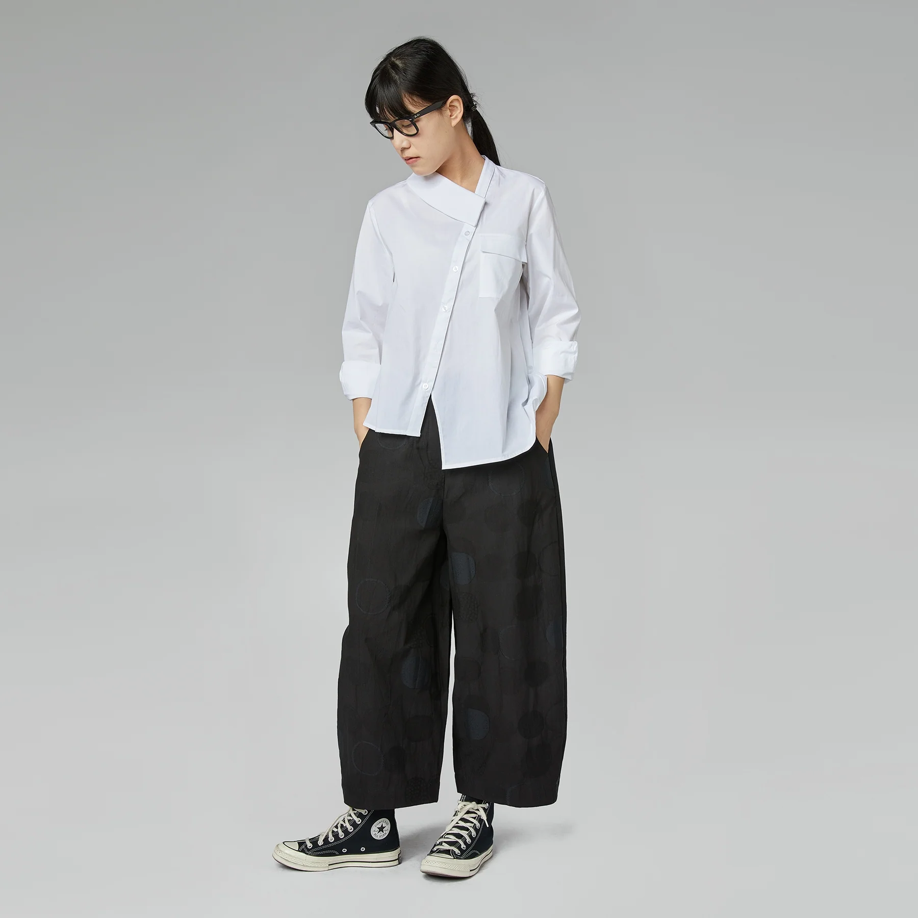 SHIRT WITH HALF COLLAR BEIGE - Image 5