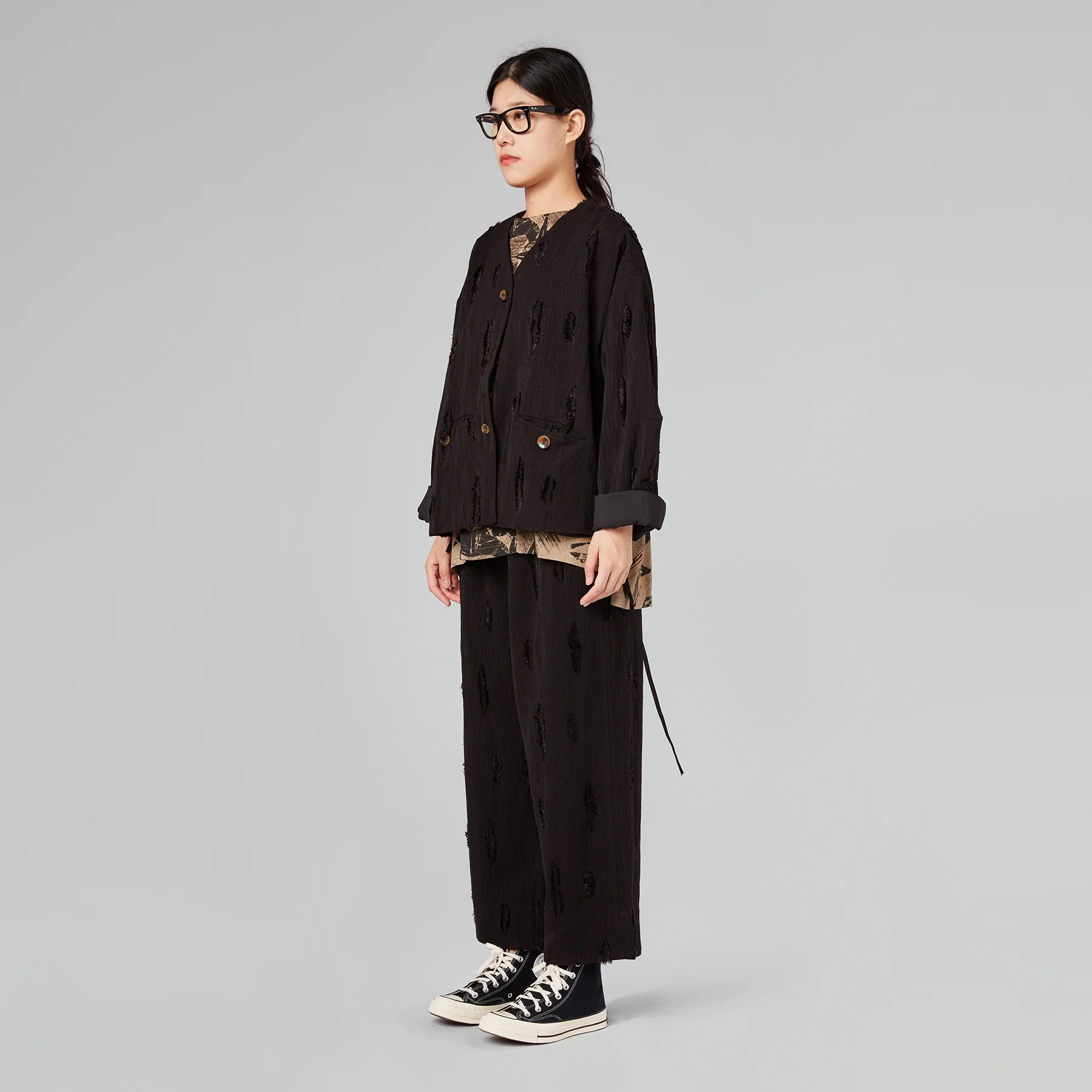 STRAIGHT TROUSERS IN FIL COUPE' - Image 3
