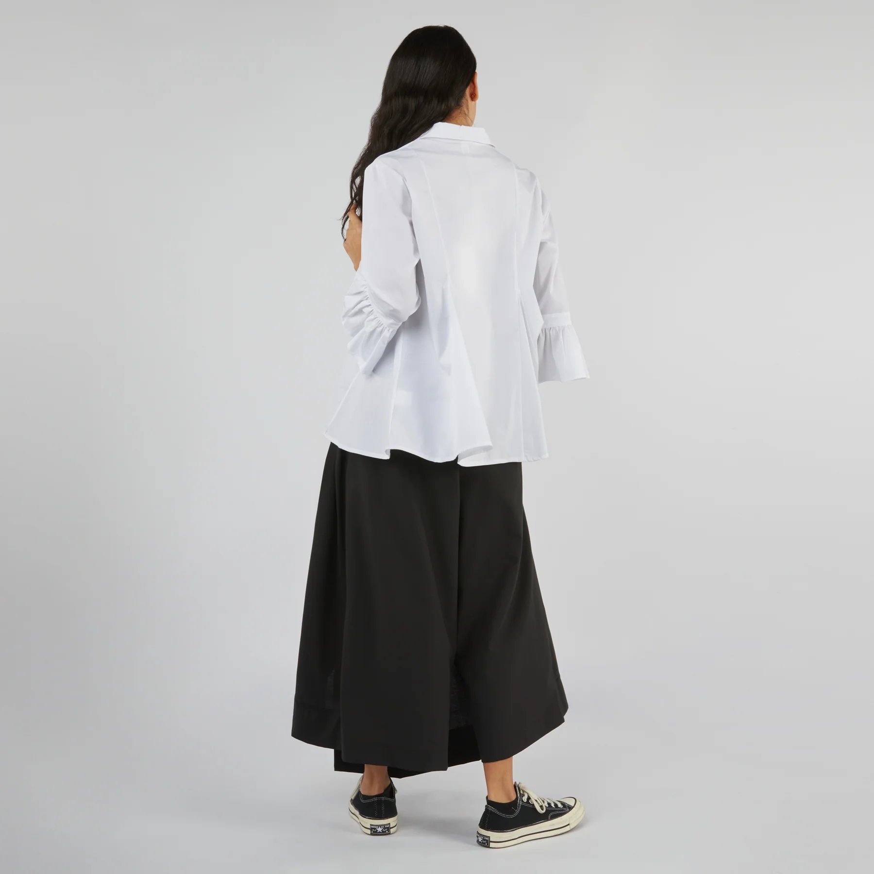TROUSERS WITH SKIRT-EFFECT FRONT PAREO - Image 3