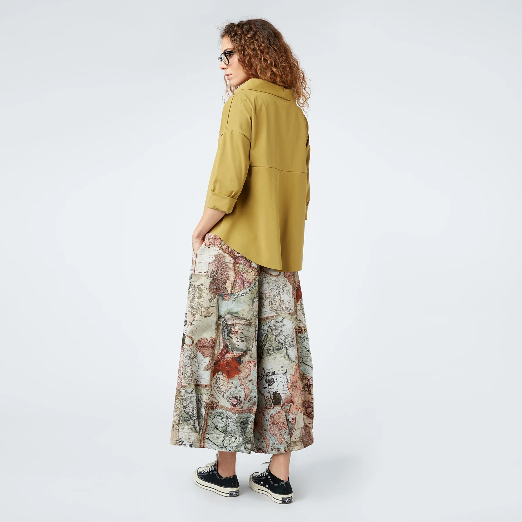 TURN-UP NECK SWEATER IN PUNTO MILANO FABRIC - Image 11