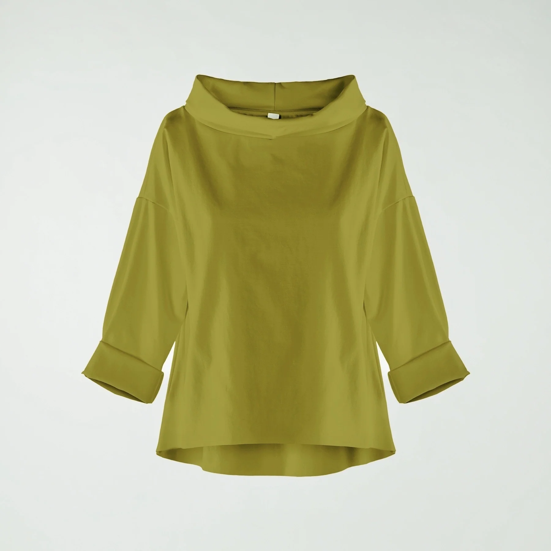 TURN-UP NECK SWEATER IN PUNTO MILANO FABRIC - Image 16