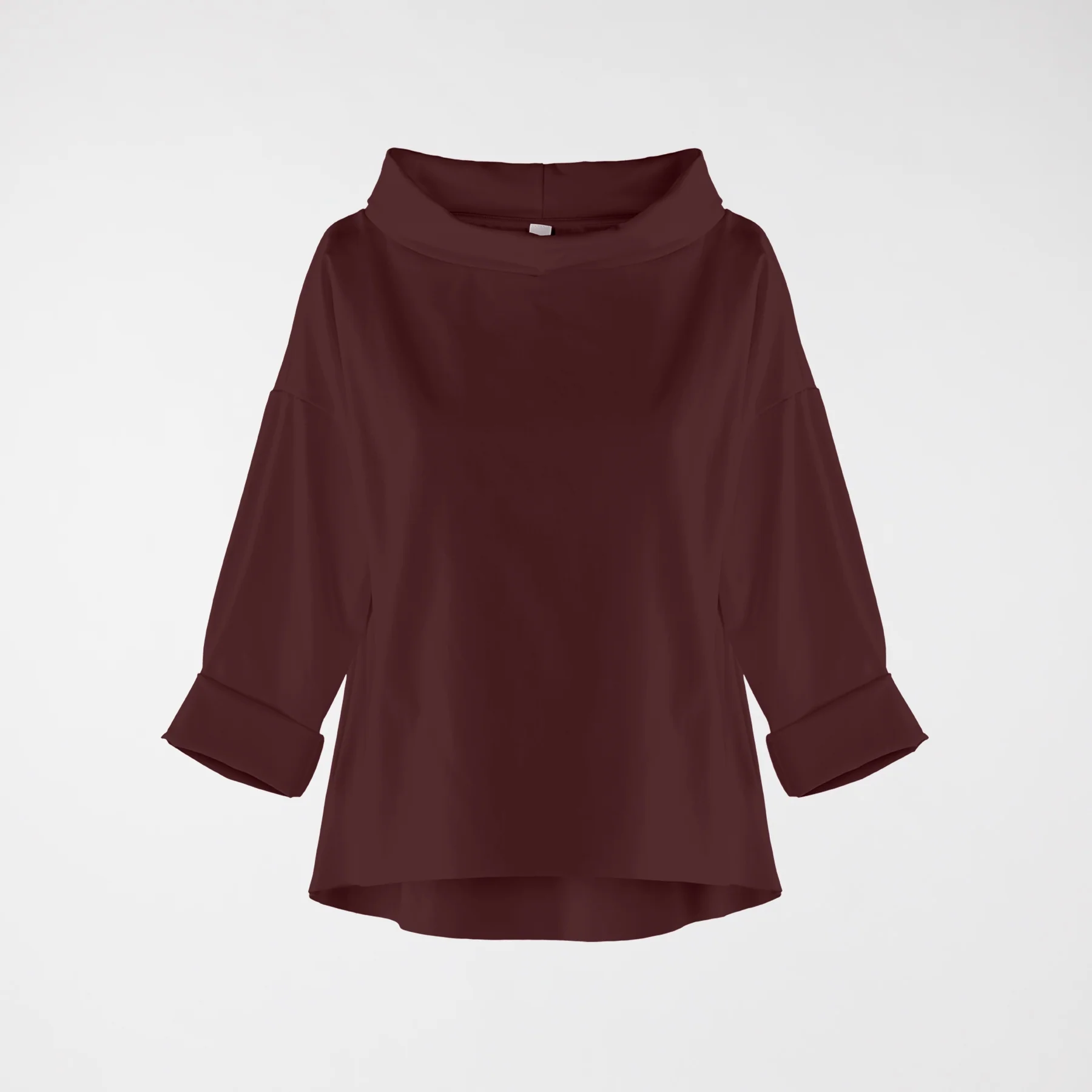 TURN-UP NECK SWEATER IN PUNTO MILANO FABRIC - Image 17