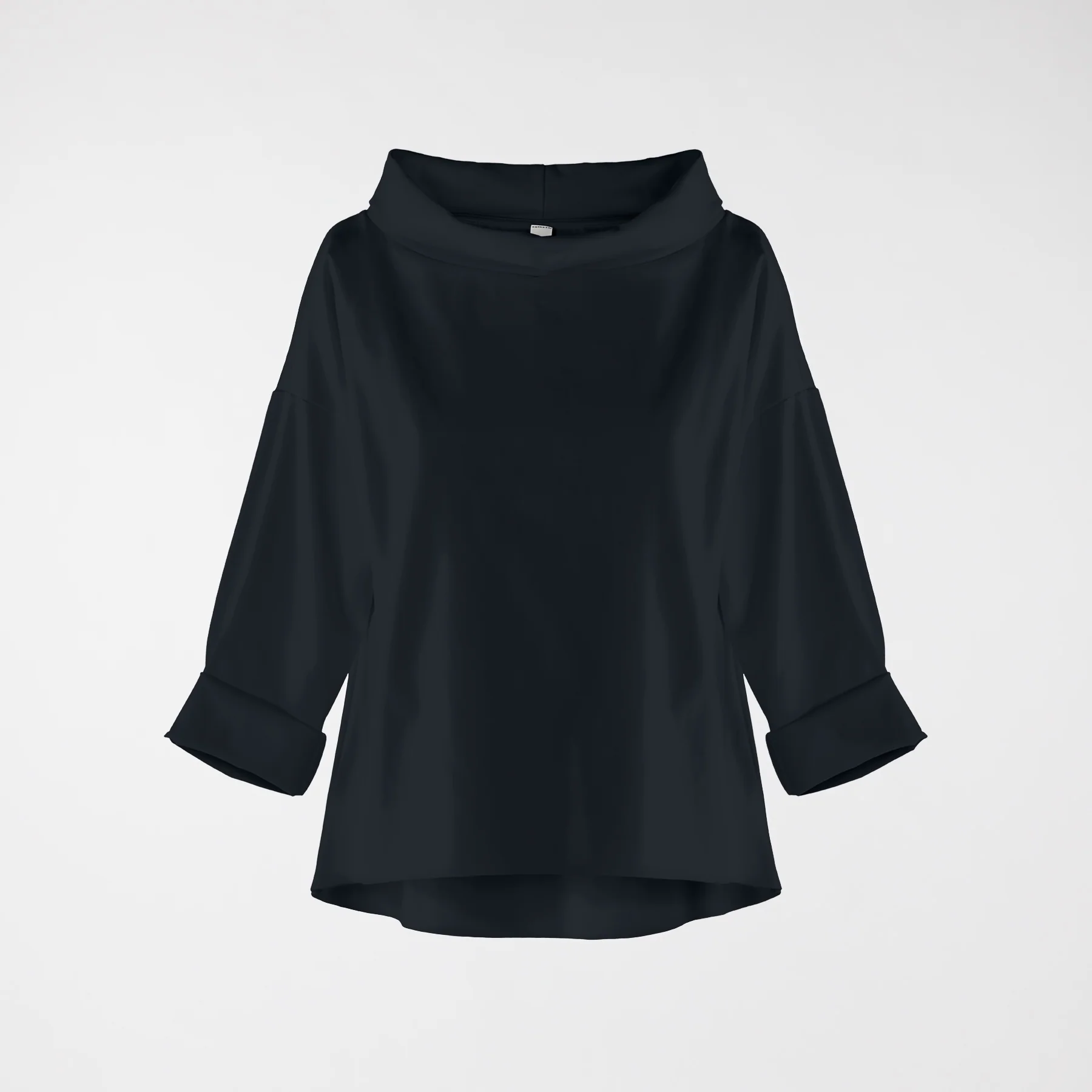 TURN-UP NECK SWEATER IN PUNTO MILANO FABRIC - Image 18