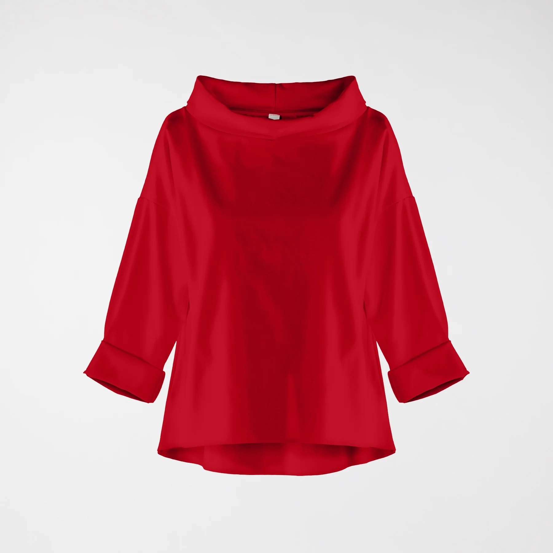 TURN-UP NECK SWEATER IN PUNTO MILANO FABRIC - Image 19
