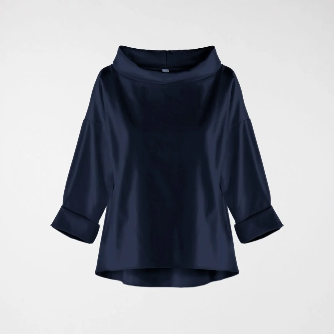 TURN-UP NECK SWEATER IN PUNTO MILANO FABRIC - Image 22