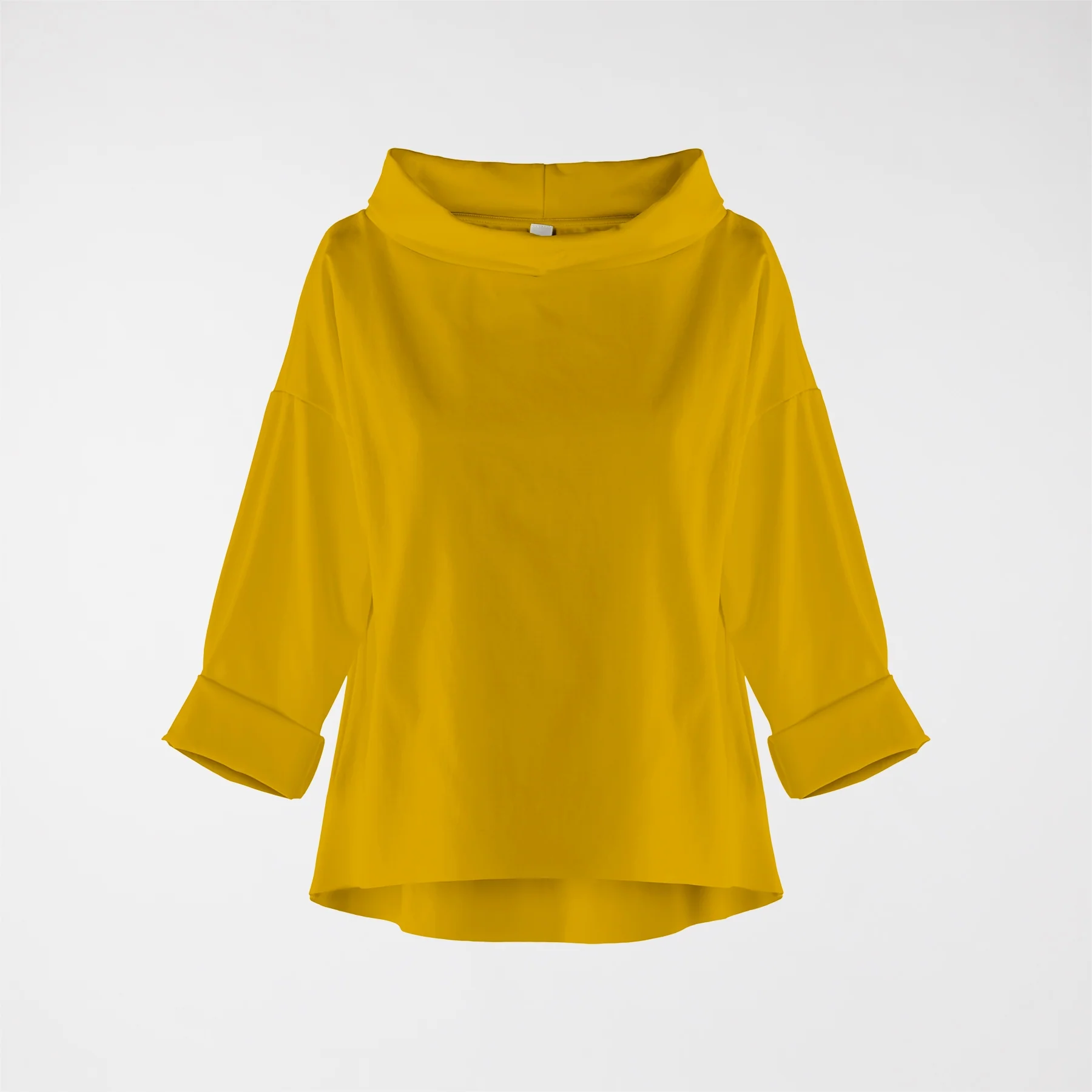 TURN-UP NECK SWEATER IN PUNTO MILANO FABRIC - Image 7