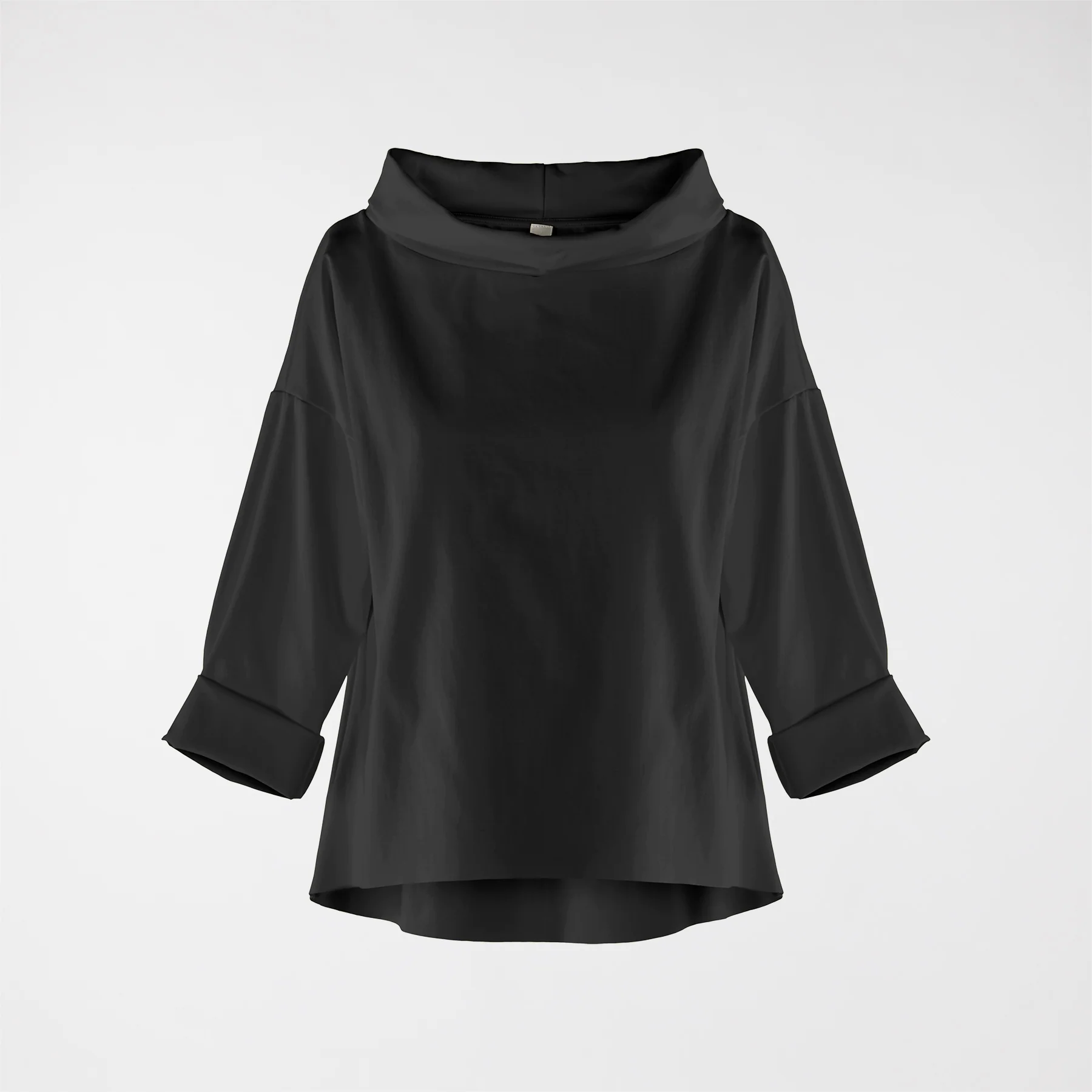 TURN-UP NECK SWEATER IN PUNTO MILANO FABRIC - Image 8