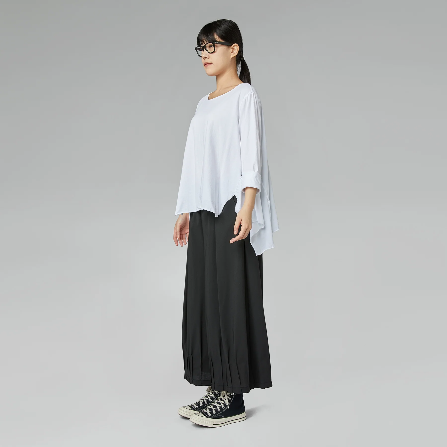 WIDE PANTS WITH DETAILS AT THE HEM - Image 3